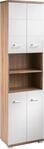 Hochschrank BYLIVING "Nebraska", wei&szlig; (sonoma eiche, hochglanz wei&szlig;), B:50cm
