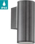 Wandleuchte EGLO "RIGA", grau (anthrazit), B:6,5cm H:15cm T:9,5cm, Leuchten,