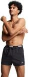 Badeshorts PUMA "PUMA SWIM MEN LOGO SHORT SHORTS 1P", Herren, Gr. M, N-Gr, schwarz,