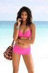 Push-Up-Bikini-Top S.OLIVER "Spain", Damen, Gr. 34, Cup C, pink, Microfaser,