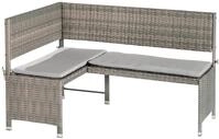 Gartenbank MERXX "Eckbank", grau (grau, beige), B:100cm H:91cm T:148cm,...