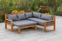 Garten-Essgruppe MERXX "Merida", braun (braun, grau), B:183,5cm H:72cm T:166,5cm,
