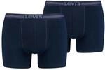 Boxershorts LEVI'S "LEVIS MEN TENCEL BOXER BRIEF 2P", Herren, Gr. S, 2 Stk., blau