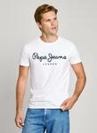 T-Shirt PEPE JEANS, Herren, Gr. S, wei&szlig; (800wei&szlig;), Single Jersey,...