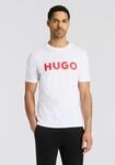 T-Shirt HUGO "Dulivio", Herren, Gr. XL, wei&szlig;100, Single Jersey, Obermaterial:...