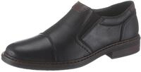 Slipper RIEKER, Herren, Gr. 45, schwarz, Leder, Schuhe Slipper, Anzugschuh, Business
