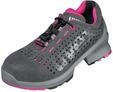 Sicherheitsschuh UVEX "1 ladies gelochter Halbschuh" Gr. 40, grau (grau, pink), 40,