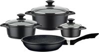 Topf-Set GSW "Gourmet Granit", schwarz, T&ouml;pfe, Topf-Set, Induktion