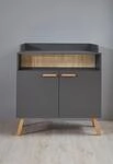 Wickelkommode TRENDTEAM "Mats", grau, B:96cm H:105cm T:78cm, Holzwerkstoff,