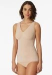 Unterhemd SCHIESSER "Invisible Soft", Damen, Gr. 40, N-Gr, beige (410, sand),