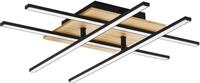 EGLO Deckenleuchte "MARINELLO 1 Deckenlampe, Alu, Stahl und Holz, Wohnzimmerlampe,