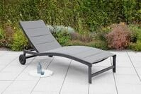 Gartenliege MERXX "San Marino", grau (graphit), Gartenliegen, Gartenliege, Aluminium