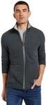 Sweatjacke TOM TAILOR, Herren, Gr. XXL, grau (anthrazit meliert), Sweatware,