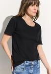 T-Shirt CECIL "Style Lena", Damen, Gr. L (42), schwarz, Jersey, Obermaterial: 100%
