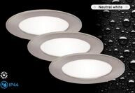 BRILONER LEUCHTEN LED Einbauleuchte "FLAT IN", silber (wei&szlig;, neutral), Leuchten, LED