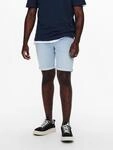 Jeansshorts ONLY & SONS "ONSPLY LIGHT BLUE 5189 SHORTS DNM NOOS", Herren, Gr. S,