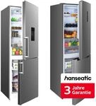 HANSEATIC K&uuml;hl-/Gefrierkombination, Energieeffizienz: C, silber (edelstahl,...