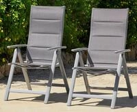 Gartenstuhl MERXX "Taviano", silber, B:60cm H:111cm T:70cm, Obermaterial: 100%
