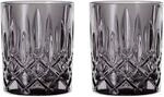 Whiskyglas NACHTMANN "Whiskybecher Noblesse Vintage 295 ml 2er Set", grau (smoke), 2