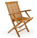 Gartenstuhl VCM "Gartenstuhl Hochlehner Klappstuhl Holz Teak", braun, Obermaterial: