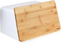 Brotkasten WENKO "Modell Kubo", braun (wei&szlig;, braun), B:35cm H:20,5cm L:26,5cm,