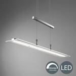 B.K.LICHT LED Pendelleuchte, silber (silberfarben), 4, H: 175cm, Leuchten,