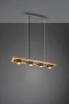 TRIO LEUCHTEN Pendelleuchte "Bell", grau (nickelfarben), 4, H: 150cm, 1 Stk.,
