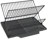 Abtropfmatte WENKO "Modell Nelia", schwarz, B:34cm H:25cm T:40cm, Metall,