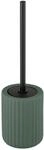 WC-Garnitur WENKO "Belluno", gr&uuml;n (gr&uuml;n, schwarz), H:42cm L:11,5cm, Edelstahl,