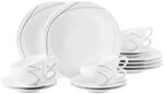 Geschirr-Set SELTMANN WEIDEN "Teeservice Trio Highline 18er Set schwarz-wei&szlig;", bunt