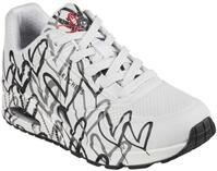 Wedgesneaker SKECHERS "UNO-SPREAD THE LOVE", Damen, Gr. 37, schwarz (wei&szlig;, schwarz