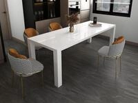 Esstisch SALESFEVER "Stilvoller Tisch", wei&szlig; (wei&szlig;, wei&szlig;, wei&szlig;), B:120cm H:76cm