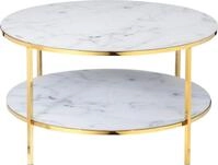 Couchtisch SALESFEVER "Caorle Coffeetable im minimalistischen Stil", wei&szlig; (wei&szlig;,