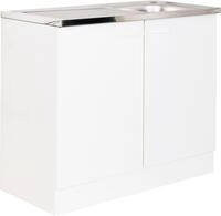 Sp&uuml;lenschrank OPTIFIT "Helsinki", wei&szlig;, B:100cm H:84,5cm T:50cm, Holzwerkstoff,