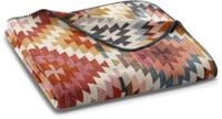 Wohndecke BIEDERLACK "Nomad", orange (ecru, orange), B:150cm L:200cm, Baumwolle,