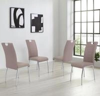 Esszimmerstuhl HELA "Andrea", braun (cappuccino, silberfarben), B:43cm H:100cm