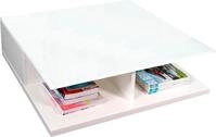 Couchtisch SALESFEVER "im minimalistischen Stil", wei&szlig;, B:100cm H:36cm T:100cm,