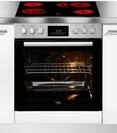 BEKO Elektro-Herd-Set "BBUC1132T0X", Energieeffizienz: A, silber (schwarz,