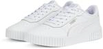 Sneaker PUMA "CARINA 2.0", Damen, Gr. 37, wei&szlig; (puma wei&szlig;, puma wei&szlig;, puma