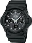 Funkchronograph CASIO G-SHOCK, schwarz (schwarz, schwarz, schwarz), Armbanduhren,