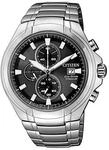 Chronograph CITIZEN, silber (silberfarben, schwarz), Armbanduhren, Herren,