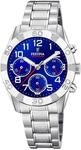 Chronograph FESTINA "Junior Collection", silber (silberfarben, blau), Armbanduhren,
