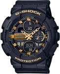 Chronograph CASIO G-SHOCK, schwarz (schwarz, goldfarben), Armbanduhren, Damen,