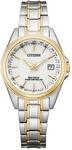 Funkuhr CITIZEN, silber (silberfarben, goldfarben), Armbanduhren, Damen,