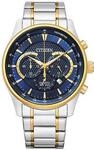 Chronograph CITIZEN, silber (silberfarben, goldfarben), Armbanduhren, Herren,