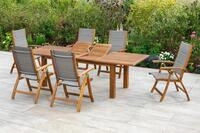 Garten-Essgruppe MERXX "Acapulco", grau (grau, braun), B:60,5cm H:111cm T:60cm,