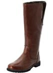 Weitschaftstiefel SHEEGO, Damen, Gr. 44, XXL-Schaft, braun, Leder, Schuhe