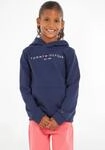 Kapuzensweatshirt TOMMY HILFIGER "ESSENTIAL HOODIE", Jungen, Gr. 8/128, blau
