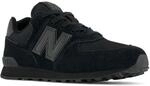 Sneaker NEW BALANCE "574", Jungen, Gr. 37, schwarz, Leder, Synthetik, Textil,...