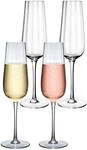 Sektglas VILLEROY & BOCH "Sektgl&auml;ser Rose Garden 120 ml 4er Set transparent", bunt